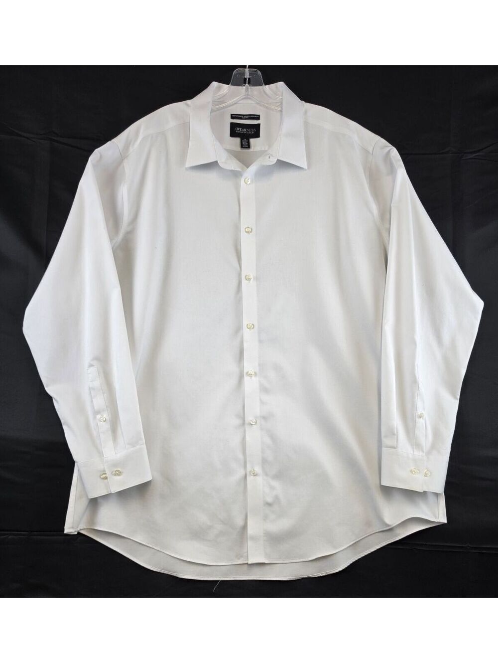 Awearness Kenneth Cole Men's White Performance Stretch Non-Iron Slim Fit 3XL